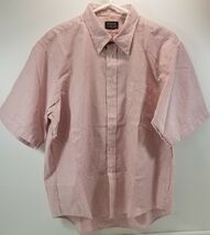 Burgundy Stripe Edwards Men's Short Sleeve Collar Work Shirt 1027-23 Siz... - $12.86