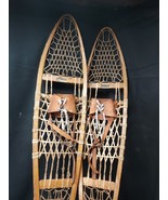 Vintage Pair Snowshoes By Snocraft, Norway Maine USA 10x56&quot; Leather W/ B... - $2,762.14 MXN