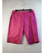 Nike Golf Shorts Women Size 6 Pink Check Polyester Belt Loop Pocket Logo... - £13.75 GBP