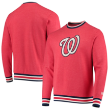 Washington Nationals New Era Ringer Pullover Sweatshirt - Heathered Red Size L - £38.07 GBP