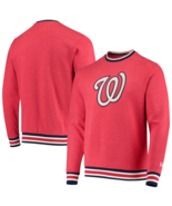 Washington Nationals New Era Ringer Pullover Sweatshirt - Heathered Red ... - £37.60 GBP