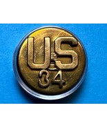 CIRCA 1937-1943, U.S, 34th REGIMENT, COLLAR DISK, TYPE III, ENLISTED, MEYER - €12,84 EUR