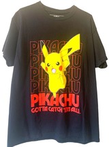 Pokemon Pikachu Mens Large Shirt Gotta Catch Them All 100% Cotton - £6.27 GBP