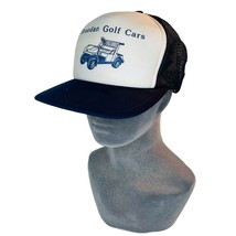 Bruedan Golf Cars Vtg Logo Snapback Trucker Meshback Hat Blue White Taiwan - $26.99