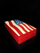 Elie Bleu Stars & Stripes  Humidor 110 Count NIB Made in France No 100 image 7