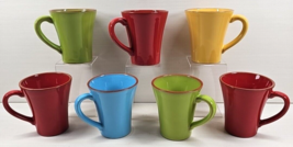 7 Pc Val Do Sol Terra Mugs Mixed Set Coffee Drink Cups Terra Cotta Portugal Lot - $88.77