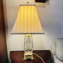 Waterford Crystal Finn Versailles Table Lamp w/Brass Base 26in Original ... - $315.00