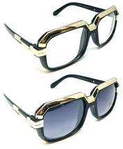 Gazelle Deluxe Square Luxury Sunglasses Classic Run Dmc Dj Retro 80S Hip Hop Vtg - £7.93 GBP