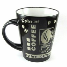 MR. COFFEE Brown Ceramic 12oz Coffee Cup/Mug Embossed Bean Delicious EUC... - $29.24