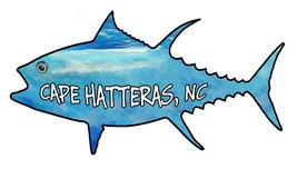 Cape Hatteras NC Tuna Fish High Quality Decal Boat Car Truck Window Cup Cooler - £5.53 GBP+