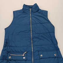 Merona VN1119796 Women's Blue Full Zip Pockets Sleeveless Vest Size Small  image 13
