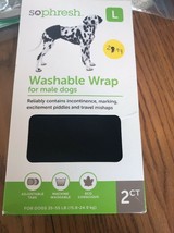 SO PHRESH WASHABLE Wrap For Male Dogs SIZE L DOGS - 2ct Ships N 24h - $24.73