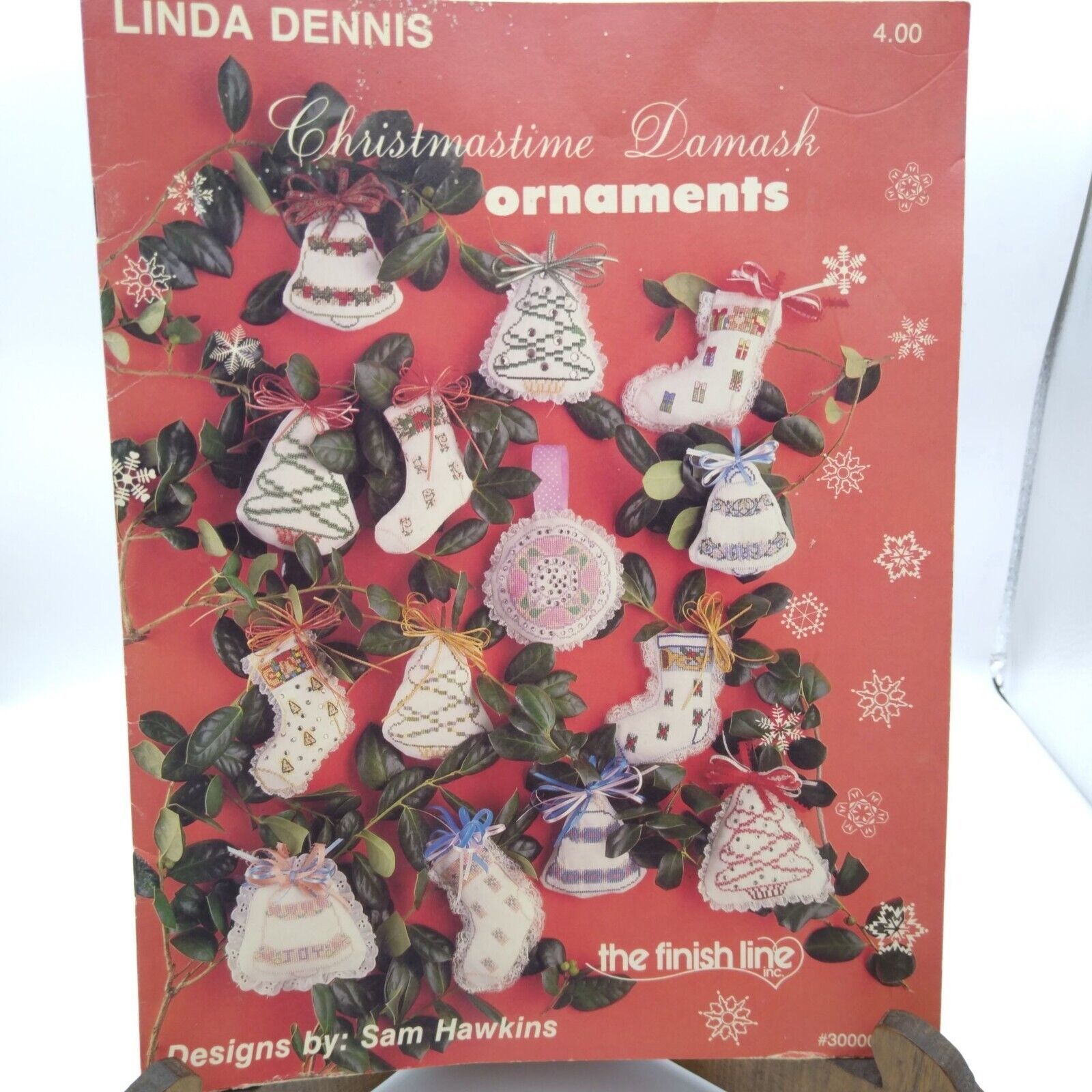Primary image for Vintage Cross Stitch Patterns, Christmastime Damask Ornaments by Linda Dennis