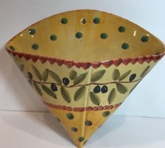 ITALICA ARS Wall Sconce Hand Painted Italian Pottery Art Olives - £27.65 GBP