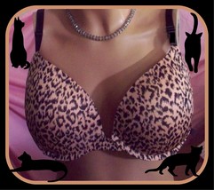 36B 36C 36D 36DD Tan Dk Leopard Extreme Lift Victorias Secret Plunge PU UW Bra - £31.45 GBP