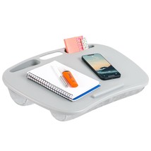 LapGear MyDesk Lap Desk with Device Ledge and Phone Holder - Cool Gray -... - £29.88 GBP