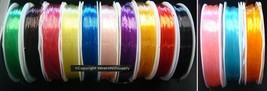 49&#39; elastic bead stringing thread beading cord .7mm 15M make stretchy br... - £1.53 GBP