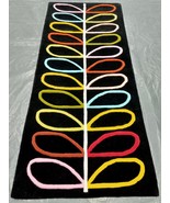 BLACK ORLA KIELY RUNNER HAND TUFTED RUG,CUT PILE RUG,AREA RUG,CUSTOM RUG. - $83.98+