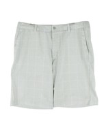 PGA TOUR Men&#39;s 38 Lightweight Chino Green White Check Plaid Golf 10&quot; Shorts - $26.28 CAD
