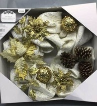 Gold and Silver Mesh Wreath - £7.61 GBP