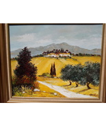 Oil painting on canvas, Provencal landscape, signed Capdeville French painter