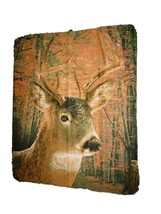 AES Deer Hunting Buck Hunter Redneck 50x60 Polar Fleece Blanket Throw - $296.00 MXN