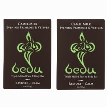 2 PACKS Of   bedu camel Milk Evening Primrose &amp; Vetiver Bar Soap    4 oz - £10.21 GBP