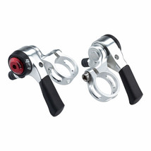 microSHIFT Thumb Shifter Set, 8-Speed, Double/Triple,  Compatible, Silver - £95.96 GBP