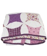 Quilt Coverlet Bedspread 82x102 Granny Cottage Core Farmhouse Purple Que... - $67.21 CAD