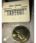 John Adams 2 nd president 1735-1801 coin ,token ,collection Gold 28mm A2 - £3.84 GBP