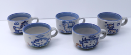 LOT OF 5 M A Hadley Hand Painted Assorted Tea Cups Mugs Stoneware Ceramic - £84.72 GBP