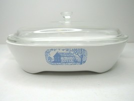 Vintage Amana Radarange Corning Ware White Browing Skillet Lid Farm House USA - £23.19 GBP