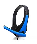 YIEBV Over-Ear Headphones, Foldable Stereo Sound with 3.5mm Jack, Blue - $27.93 CAD