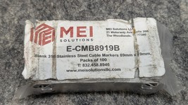 100 New MEI Solutions Blank 316 Stainless Steel Cable Markers 89mm x 49mm - $893.06 MXN