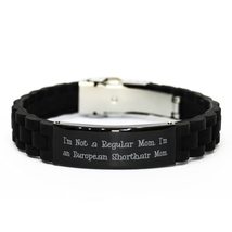 I&#39;m Not a. European Shorthair Cat Black Glidelock Clasp Bracelet, New European S - £17.19 GBP