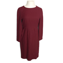 Liz Claiborne Vintage Modest Secretary Red Dress ~ Sz 4 ~ Lined ~ Knee L... - $24.29