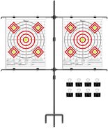Lightweight Adjustable Target Stand with 8 Clips for Enhanced Shooting Practices