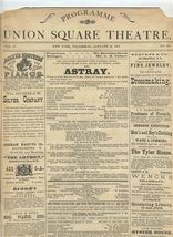 1874 Union Square Theatre Program Led Astray Broadway New York Dion Bouc... - $97.02