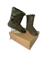 Sugar-Marty Women&#39;s Faux Suede-Army Green- Weather Winter &amp; Snow Boots - $60.78