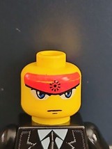 LEGO Exo-Force Minifigure Head Yellow Red Headband Dual Side - $1.99