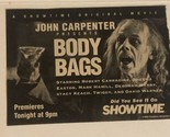 Body Bags Tv Guide Print Ad John Carpenter TPA5 - £4.73 GBP