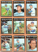 1971 Topps Milwaukee Brewers Inaugural Year Team Lot 9 diff  ! - £8.05 GBP