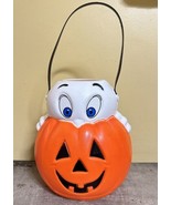 Vintage Empire Blow Mold Casper Ghost Pumpkin Halloween Trick or Treat B... - $21.14