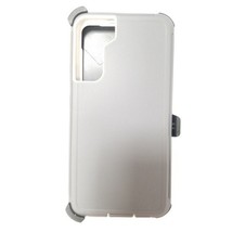 Heavy Duty Case Cover w/Clip Holster GRAY/WHITE For Samsung S22 5G - $8.56