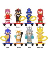 Amy Rose Silver Shadow Super Sonic Game Sonic the Hedgehog Minifigure Br... - $5.49+