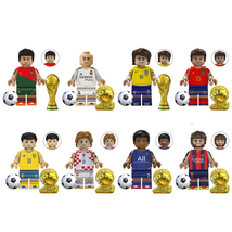 8Pcs Football Soccer Super Star Minifigure Ibrahimović Modric Ramoss Min... - $23.69