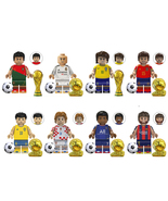 8Pcs Football Soccer Super Star Minifigure Ibrahimović Modric Ramoss Min... - £18.62 GBP
