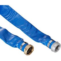 Apache 98138040 2&quot; x 25&#39; Blue PVC Lay-Flat Discharge Hose with Aluminum ... - $71.58 CAD