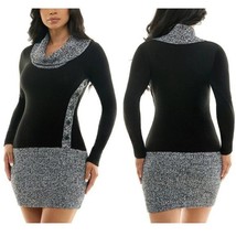 BCX Juniors&#39; Cowlneck Long-Sleeve Sweater Dress – Colorblock, Long Sleev... - $26.73