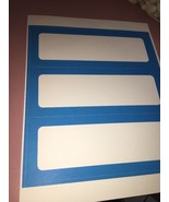 Blue Large Lable Name Tag 3 Per Sheet For Retail Use 20 Sheets - £13.73 GBP